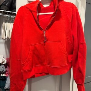 lululemon athletica Bright Red Half-Zip Sweatshirt